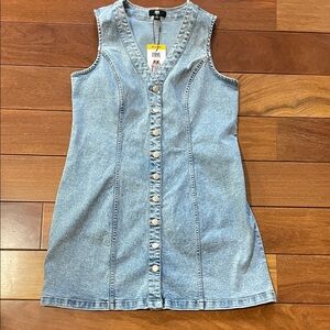Denim Button-Down Dress